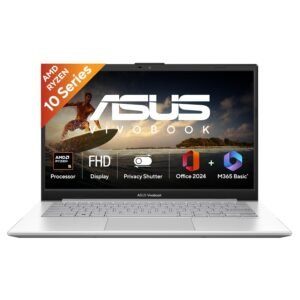 ASUS Vivobook Go 14 (2026),AMD Ryzen 3 30 Processor,AMD Radeon iGPU,8GB RAM,512GB SSD,FHD,14" (35.5 cm),Windows 11,M365 Basic(1Y)* Office 2024,Cool Silver,1.38 Kg,E1404FA-EB1224WS,Thin & Light Laptop